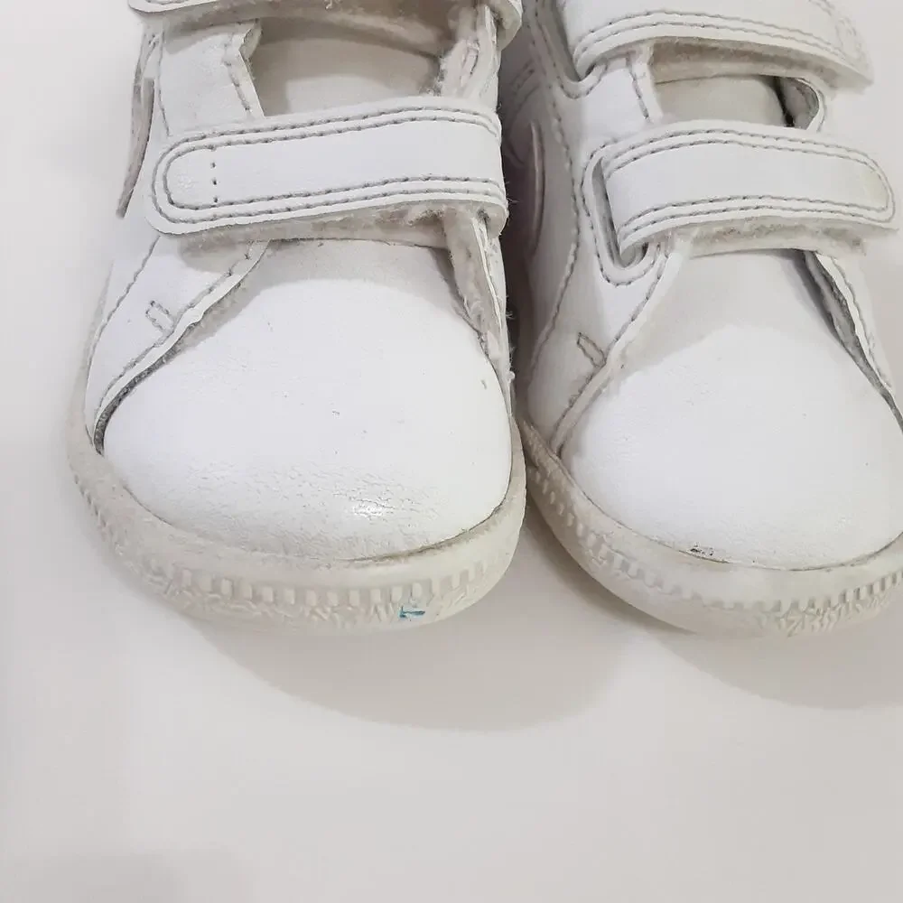 Nike Court Royale Baby Sneakers White Leather Toddler 4.5 Blue Running Shoes